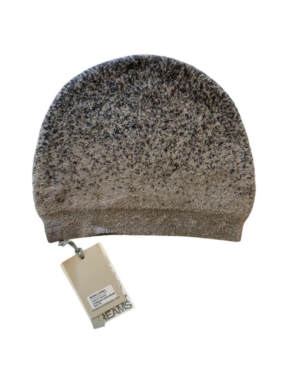 Barefoot Dreams CozyChic Lite Confetti Beanie - Storm Gray/Dark Brown NWT - Picture 1 of 4